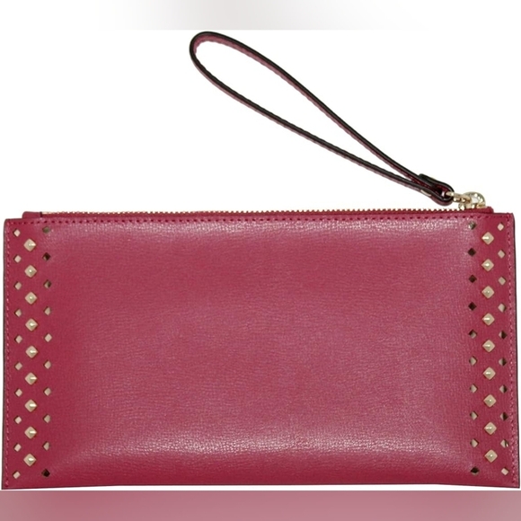 MICHAEL Michael Kors Women's Jet Set Travel Leather Zip Clutch Lipstik - Picture 3 of 5